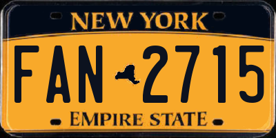 NY license plate FAN2715