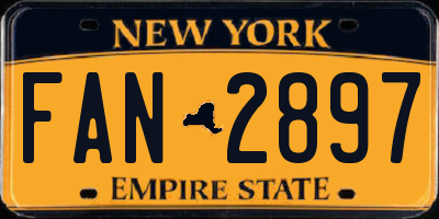 NY license plate FAN2897