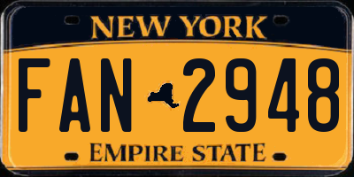 NY license plate FAN2948