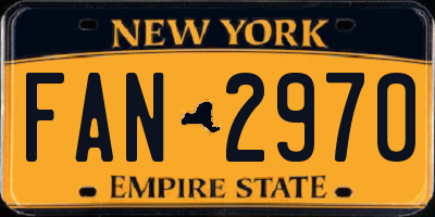 NY license plate FAN2970