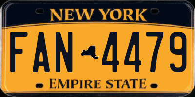 NY license plate FAN4479