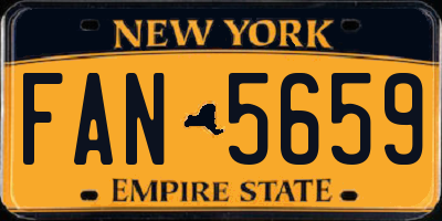 NY license plate FAN5659