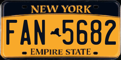 NY license plate FAN5682