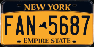 NY license plate FAN5687