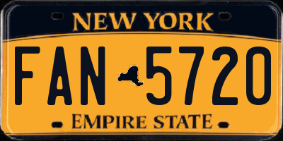 NY license plate FAN5720