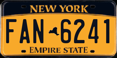 NY license plate FAN6241
