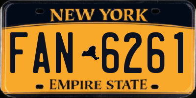 NY license plate FAN6261