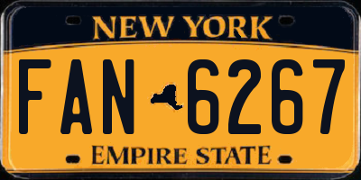 NY license plate FAN6267