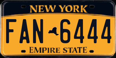 NY license plate FAN6444