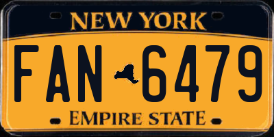 NY license plate FAN6479