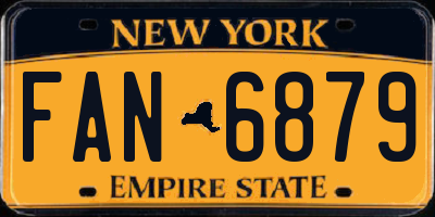 NY license plate FAN6879