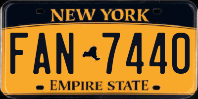 NY license plate FAN7440