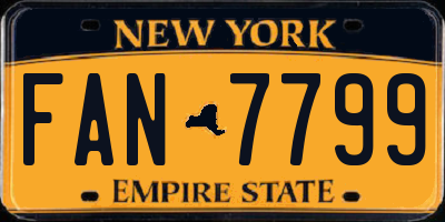 NY license plate FAN7799