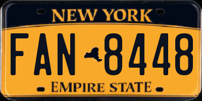 NY license plate FAN8448