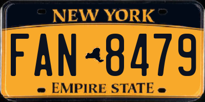 NY license plate FAN8479
