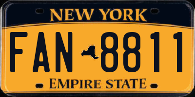NY license plate FAN8811