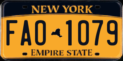 NY license plate FAO1079