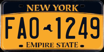 NY license plate FAO1249