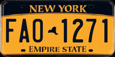 NY license plate FAO1271