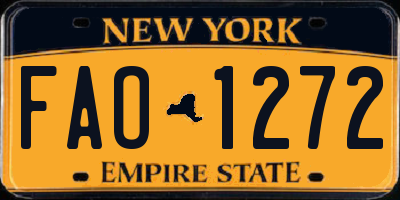 NY license plate FAO1272