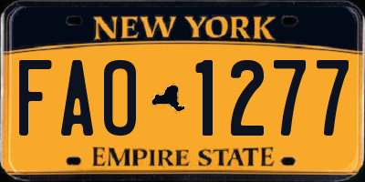 NY license plate FAO1277