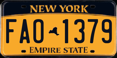 NY license plate FAO1379