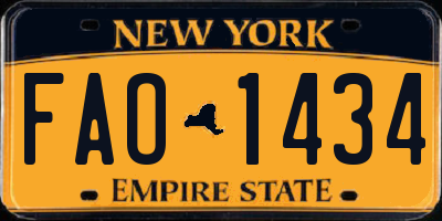 NY license plate FAO1434