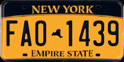 NY license plate FAO1439