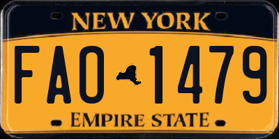 NY license plate FAO1479