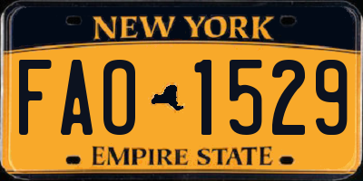 NY license plate FAO1529