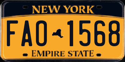NY license plate FAO1568