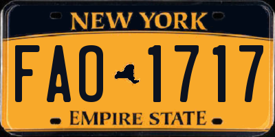NY license plate FAO1717