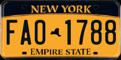 NY license plate FAO1788
