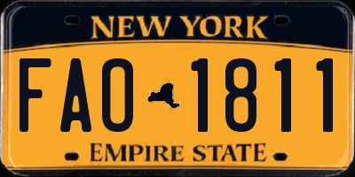 NY license plate FAO1811
