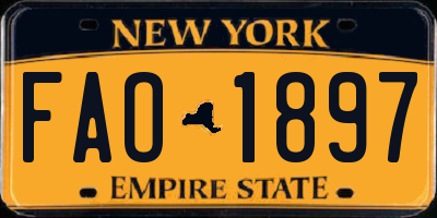 NY license plate FAO1897