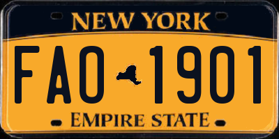 NY license plate FAO1901