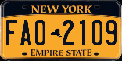 NY license plate FAO2109