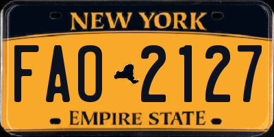 NY license plate FAO2127