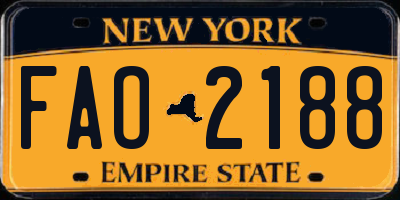 NY license plate FAO2188