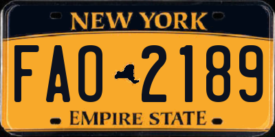 NY license plate FAO2189