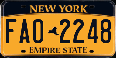 NY license plate FAO2248