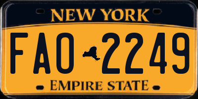 NY license plate FAO2249