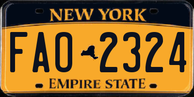 NY license plate FAO2324