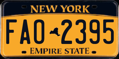 NY license plate FAO2395