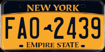 NY license plate FAO2439