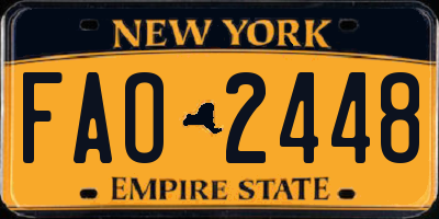 NY license plate FAO2448