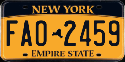 NY license plate FAO2459