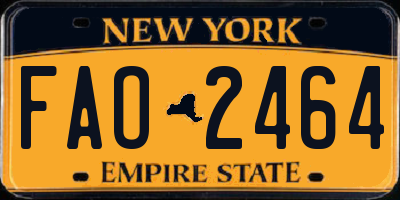 NY license plate FAO2464