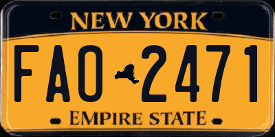 NY license plate FAO2471