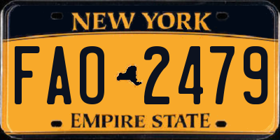 NY license plate FAO2479
